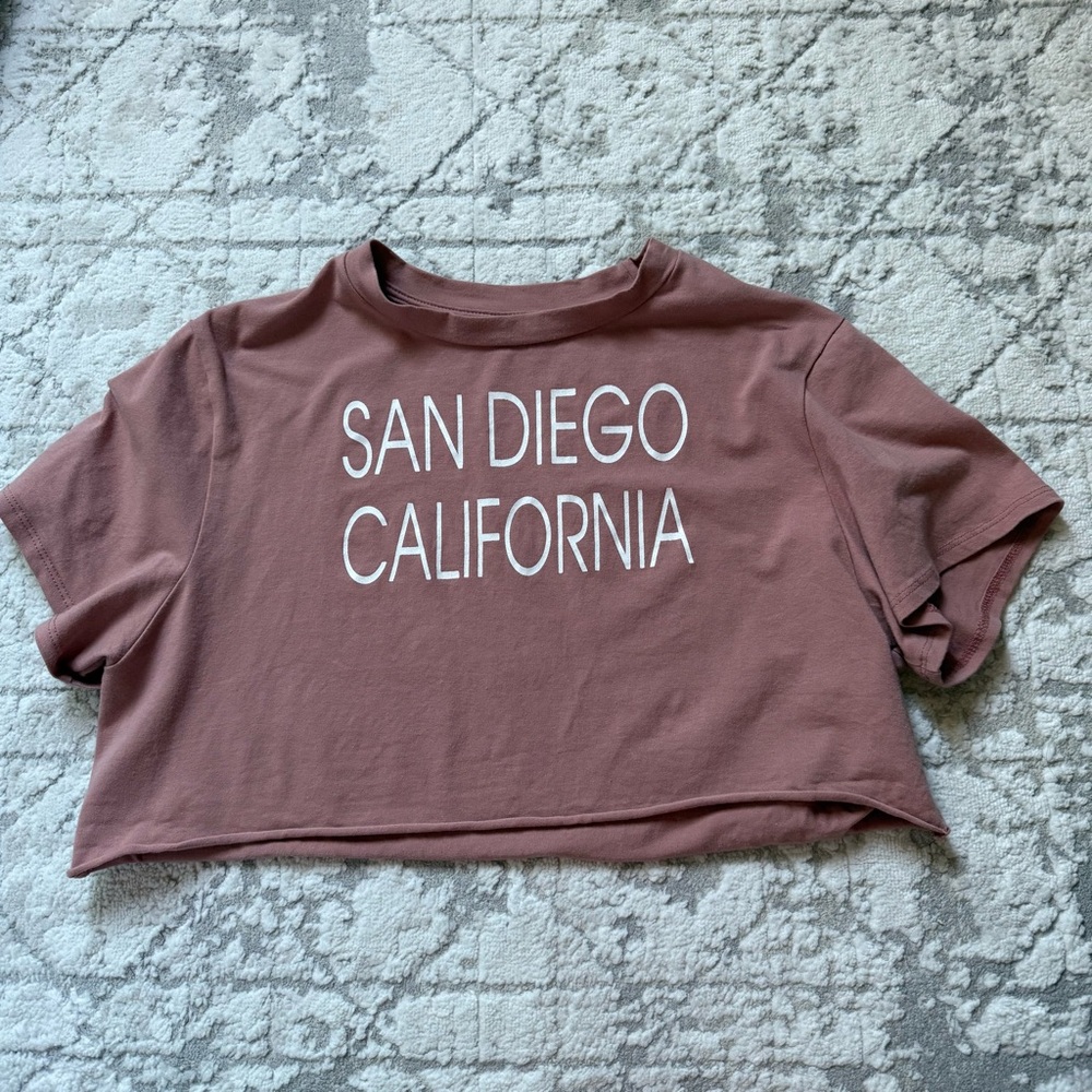 San Diego California Cropped T-Shirt